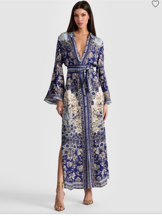 Alice + Olivia Dresses & Skirts - Alice + Olivia Blue and Yellow Floral Maxi Dress XS